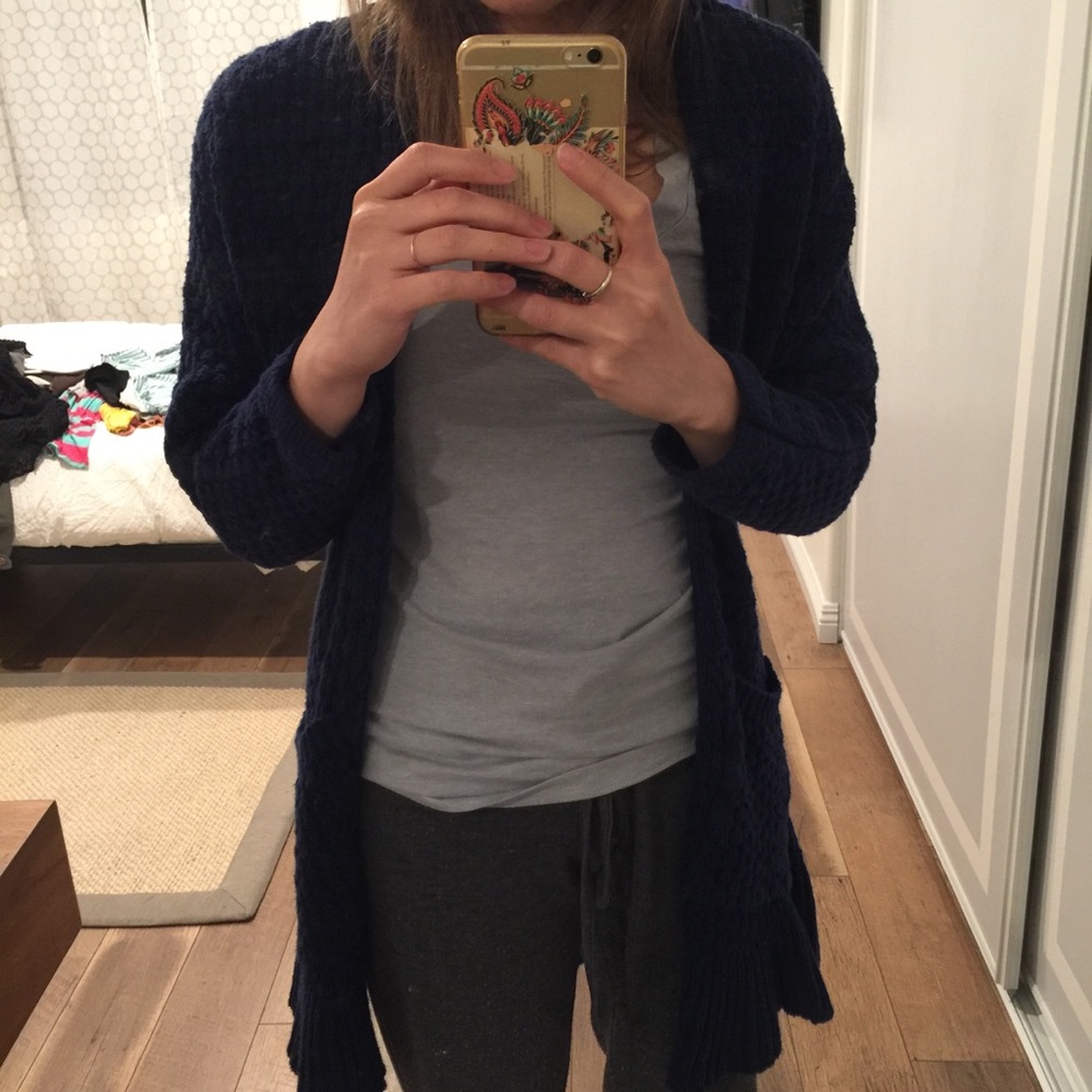 Navy Sweater Guinevere knitted Anthropologie